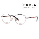 【正規品販売店】 度なし1.55レンズ交換+0円 FURLA フルラ 眼鏡 伊達メガネ VFU965J 0S45 49 ボストン メタル チタン ジャパンモデル レディース