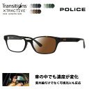 【正規品販売店】ポリス メガネ フレーム サングラス 調光レンズセット ニコン トランジションズエクストラアクティブ 運転 ドライブ VPLL93J 0722 53 POLICE メンズ 2023年モデル ウェリントン スクエア ジャパンモデル セル 40周年モデル 伊達眼鏡 メガネ