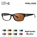 【正規品販売店】ポリス メガネ フレーム サングラス 調光レンズセット VPL660J 01KR 55 POLICE スクエア セル アセテート 伊達眼鏡 メガ...