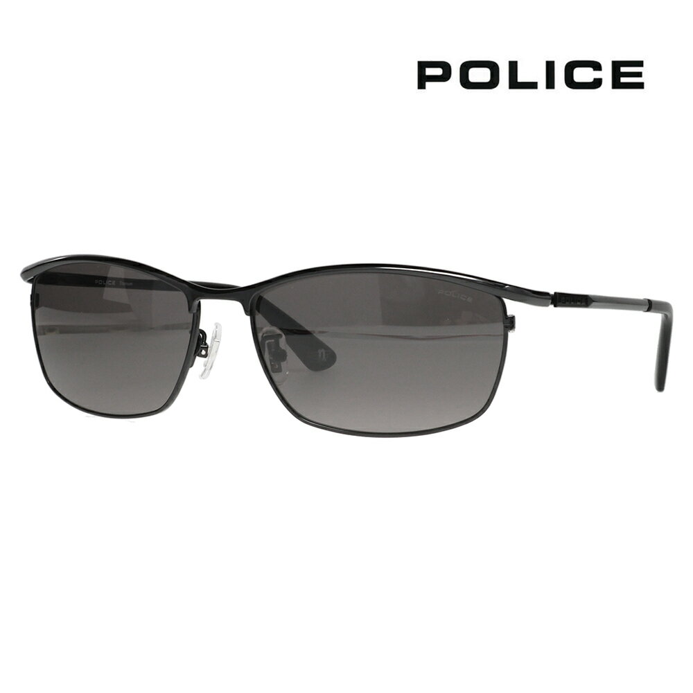 ポリス サングラス 伊達メガネ 眼鏡 SPLM30J 0530 60 POLICE 2024年モデル ジャパンモデル VOLTAGE ボルテージ メタル スクエア フルリム メンズ チタニウム