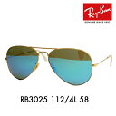 【正規品販売店】レイバン ティアドロップ アビエーター サングラス RB3025 112/4L 58 Ray-Ban レイバン純正レンズ対応 伊達メガネ 眼鏡