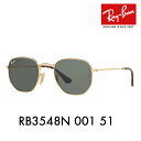 yKi̔XzCo TOX RB3548N 001 51 Ray-Ban HEXAGONAL wLTSi FLATLENS tbgY Eh