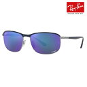 【正規品販売店】レイバン サングラス RB3671CH 92044L 60 Ray-Ban 伊達メガネ 眼鏡 メタル スクエア 偏光レンズ ミラーレンズ