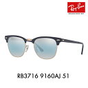 【正規品販売店】レイバン サングラス RB3716 9160AJ 51 Ray-Ban レイバン純正レンズ対応 クラブマスター メタル CLUBMASTER METAL Cool ICONS 伊達メガネ 眼鏡