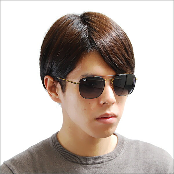 【店内最大pt20倍 〜5/8 9:59】レイバン サングラス RB3588 90548G 55 Ray-Ban スクエア メタル ダブルブリッジ ヤングスター YOUNGSTER 伊達メガネ 眼鏡