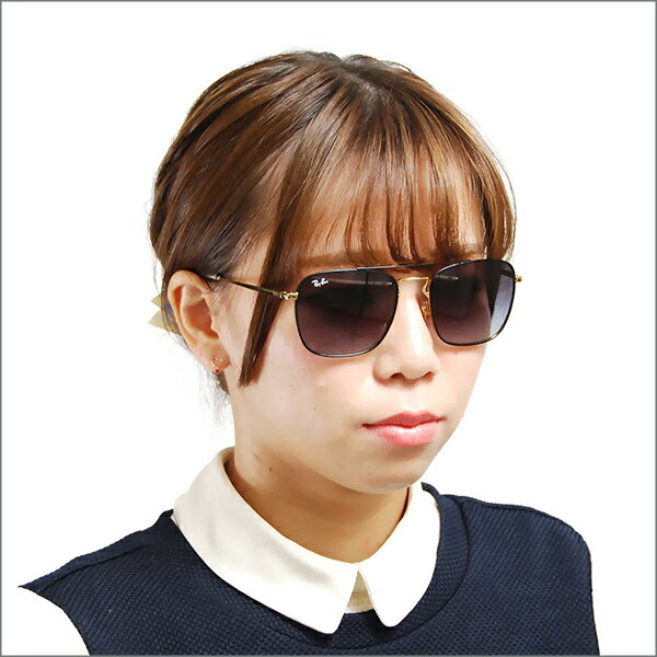 【店内最大pt20倍 〜5/8 9:59】レイバン サングラス RB3588 90548G 55 Ray-Ban スクエア メタル ダブルブリッジ ヤングスター YOUNGSTER 伊達メガネ 眼鏡