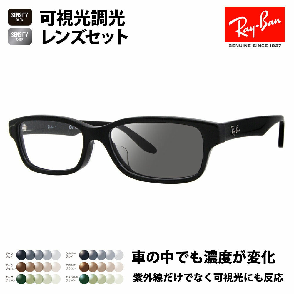 【正規品販売店】レイバン メガネ フレーム サングラス 可視光調光レンズセット RX5415D 8286 55 Ray-Ban HOLT/HOYA SENSITY DARK SHINE センシティダーク シャイン ミラー ジャパンコレクション ジャパンモデル エントリーモデル スクエア セル 眼鏡 伊達メガネ