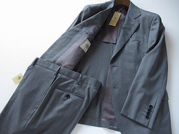 SALE オンワード樫山正規品 春夏J.プレス J.PRESS ESSENTIAL CLOTHINGストライプ柄 シングルウールスーツ グレー定価91,300円(税込み)