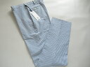 SALE オンワード樫山正規品 春夏モデル J.PRESS J.プレス シアサッカーノータックパンツ スラックス 白×ブルー 綿100% 定価25,300円(税...