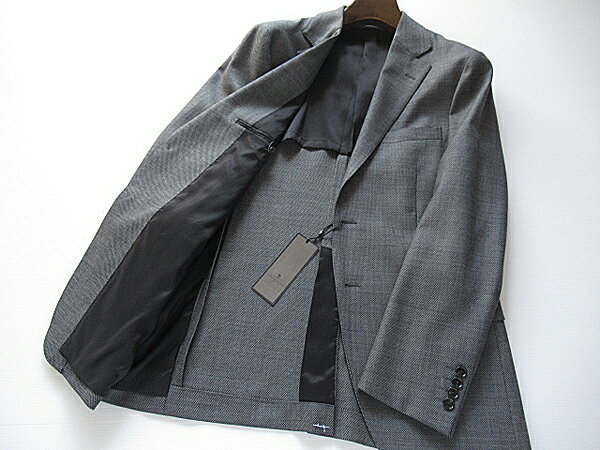 SALE オンワード樫山正規品 春夏五大陸 AIRY MOVE ブレザーS120’s SUPER STRETCH WOOLバーズアイ ウールジャケットグレー 定価49,500円(税込)