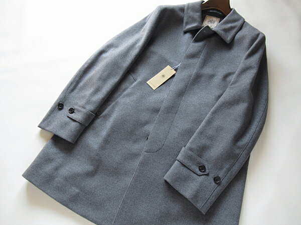 SALE 防寒 オンワード樫山正規品 J.プレス J.PRESS メンズ カシミヤ混ウールステンカラーコート グレー定価86,900円(税込）