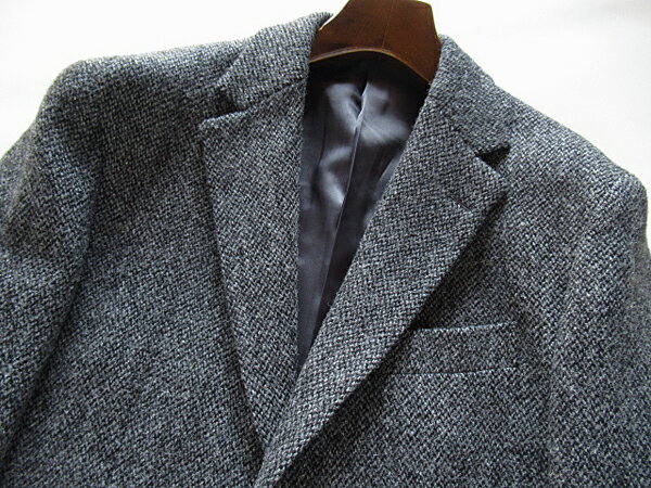 SALE 英国製生地 秋冬 Harris Tweedハリスツイード ジャケット メンズ ツイードジャケットウール100% グレー オートミール