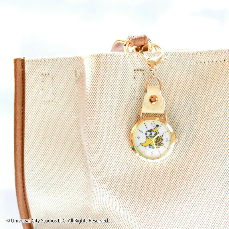 minions レザーKCウォッチG MIN004 かわいい ミニオンズ 懐中時計 レディース ウォッチ 時計 アナログ時計 キーウォッチ シンプル 贈り物 プレゼント ギフト