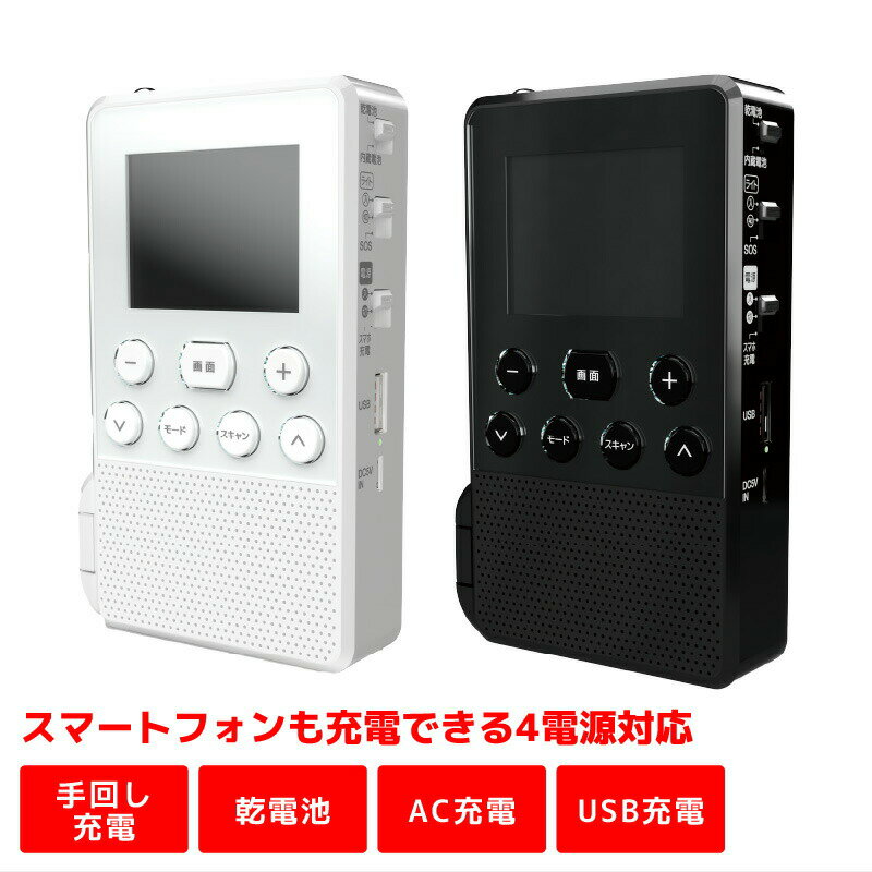 STAYER 2.4インチ 手回し充電式ワンセグTVラジオ SH-GDHT ポータブルテレビ 防災TV ラジオ 携帯テレビ テレビラジオ 防災グッズ アウトドア...