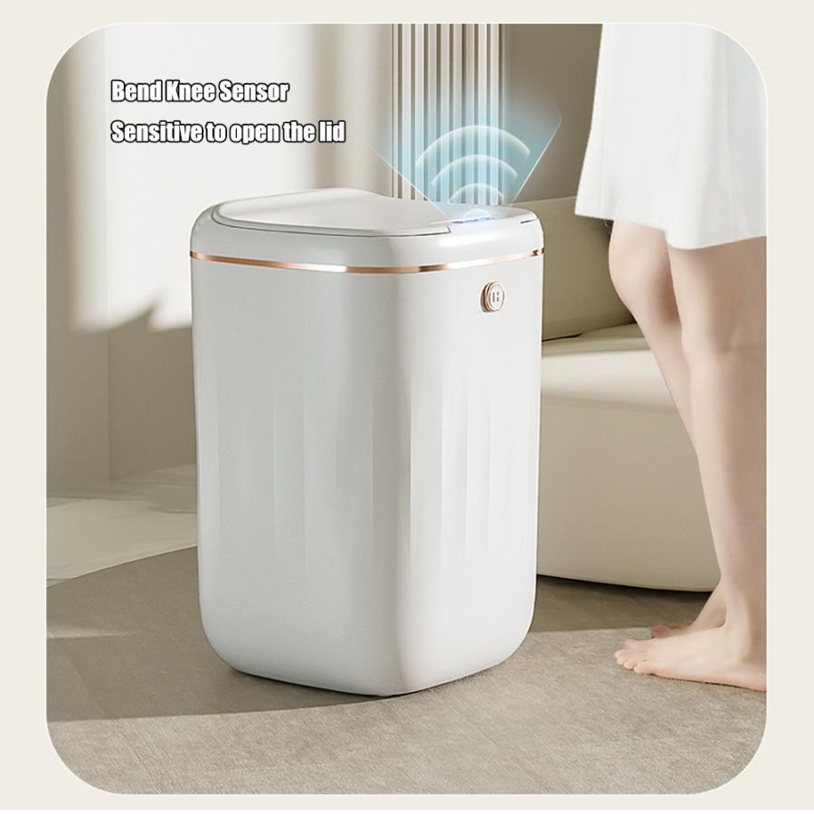 ゴミ箱 自動開閉 ダストボックス 45リットル 袋が見えない おしゃれ ふた付 ごみ箱 センサー 静音 汚れにくい キッチン ゴミ箱 センサー [2]