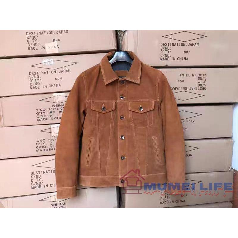 人気新品◆カウスエード サードタイプ Gジャン ライダース レザージャケット ブラウン 557 3rd Type カウハイド 牛革