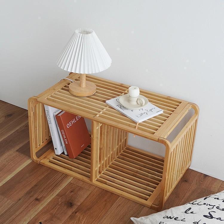 棚 ラック 収納シェルフ 1段2段3段 竹製 フラワーラック 花台 オープンラック ナイトテーブル ソファー..