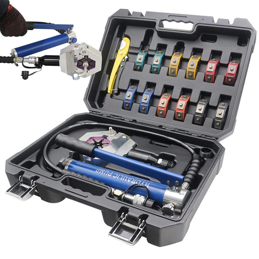 油圧ホースクリンパー、使いやすい機械式ホース圧着工具、手動A/Cホースクリンパーキット自動車用アル..