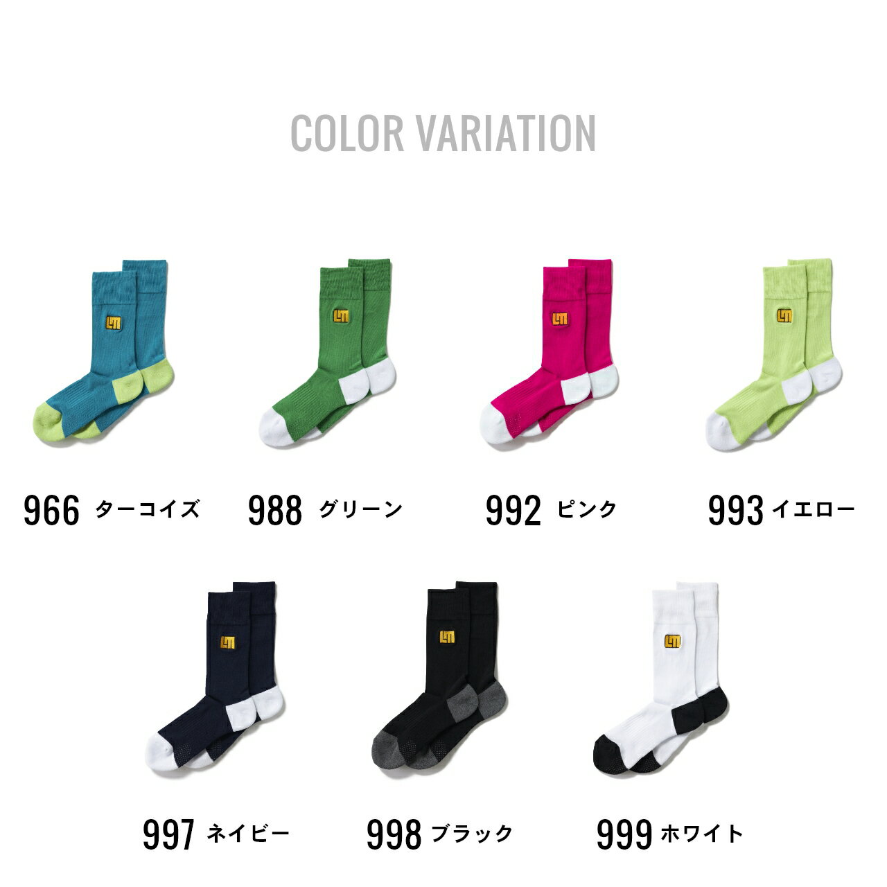 ラウドマウス LOUDMOUTH メンズ クルーソックス 日本製 持続消臭 滑り止め付 ゴルフウェア 764931