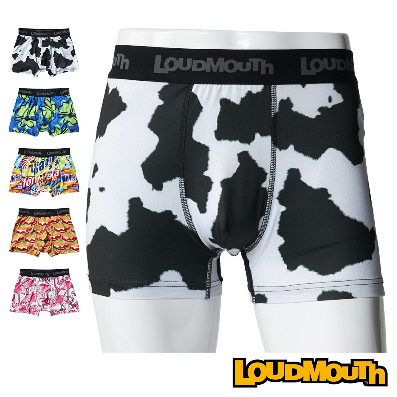 ラウドマウス LOUDMOUTH メンズ ボクサーパンツ 総柄 派手 ストレッチ 吸汗速乾 866920