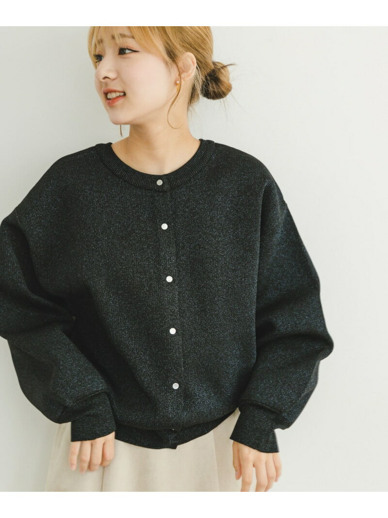 【SALE／50%OFF】ドットボタンラメニットカーディガン URBAN RESEARCH ITEMS アーバンリサーチアイテムズ トップス カーディガン ブラック ブラウン カーキ【RBA_E】[Rakuten Fashion]のサムネイル