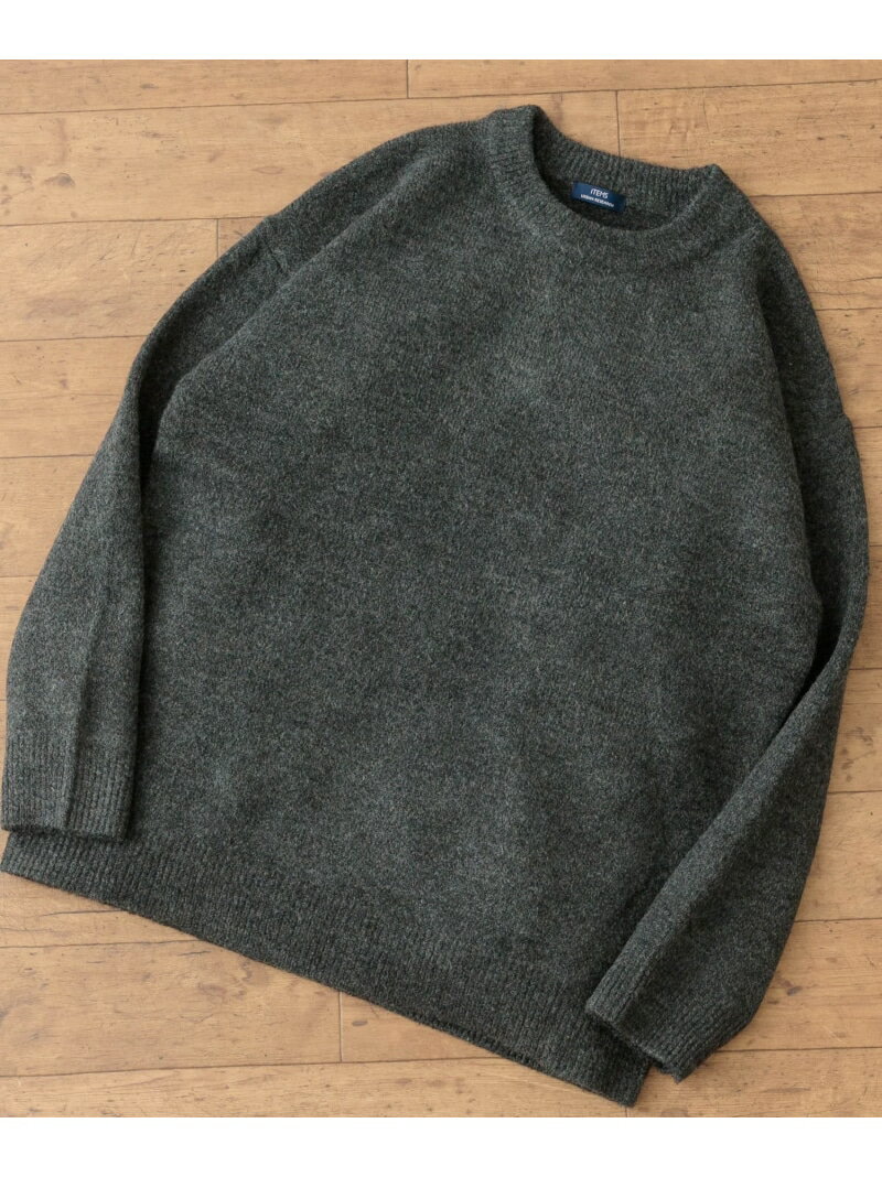 【SALE/50%OFF】クルーネック メランジニット プルオーバー URBAN RESEARCH ITEMS アーバンリサーチアイテムズ トップス ニット カ...