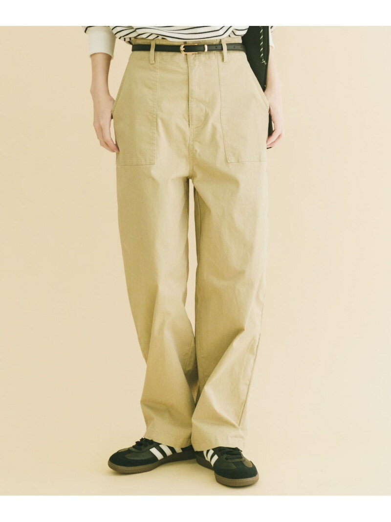 ストレートベイカーパンツ URBAN RESEARCH ITEMS アーバンリサーチアイテムズ パンツ その他のパンツ ベージュ カーキグリーン【送料無料】[Rakuten Fashion]