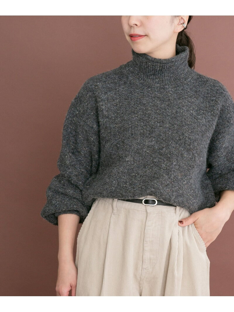 ネップハイネックニットプルオーバー URBAN RESEARCH ITEMS アーバンリサーチアイテムズ トップス ニット グレー オレンジ【先行予約】*【送料無料】[Rakuten Fashion]
