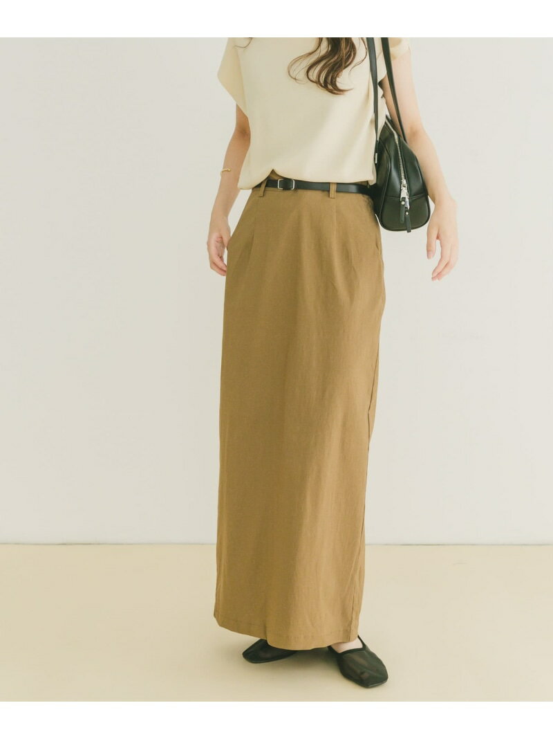 【SALE／58%OFF】ベルト付きストレッチスカート URBAN RESEARCH ITEMS アーバンリサーチアイテムズ スカート その他のスカート ブラック【RBA_E】[Rakuten Fashion]