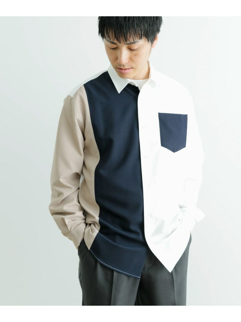 【SALE／37%OFF】Vertical Switch 長袖シャツ URBAN RESEARCH ITEMS アーバンリサーチアイテムズ トップス シャツ・ブラウス ホワイト ブルー【RBA_E】【送料無料】[Rakuten Fashion]