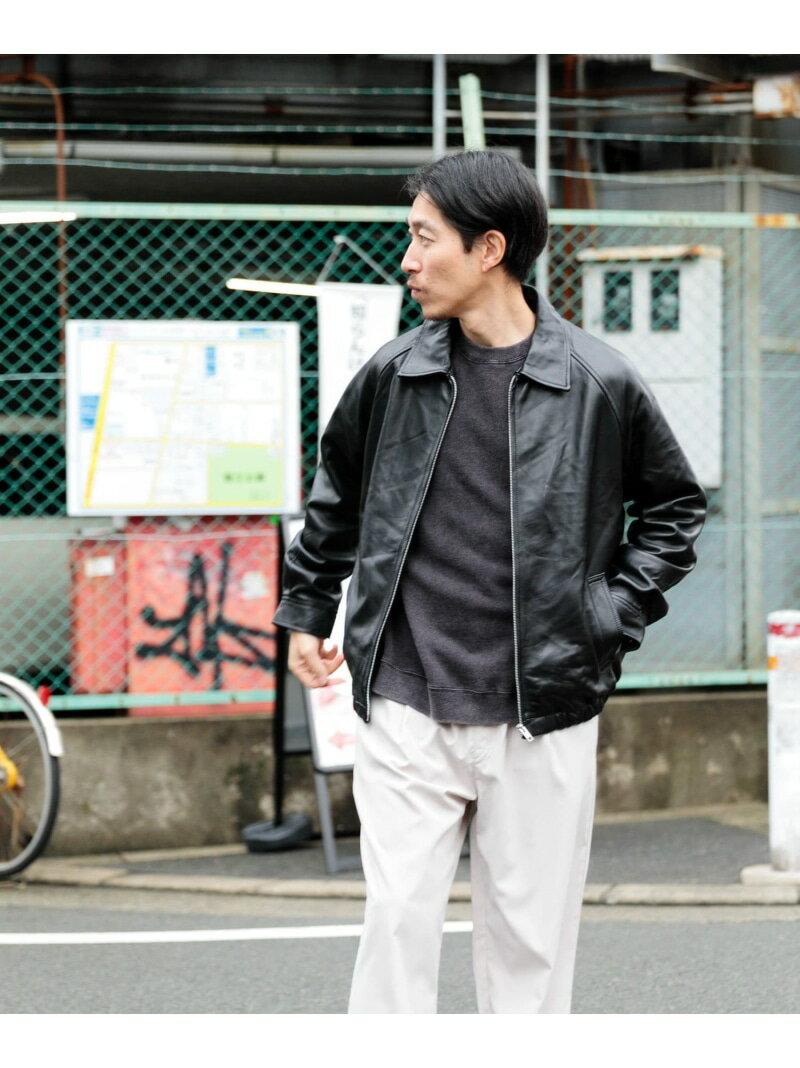 【SALE／37%OFF】ラムレザー ZIP UP ジャケット URBAN RESEARCH ITEMS アーバンリサーチアイテムズ ジャケット・アウター ライダースジャケット ブラック【RBA_E】【送料無料】[Rakuten Fashion]