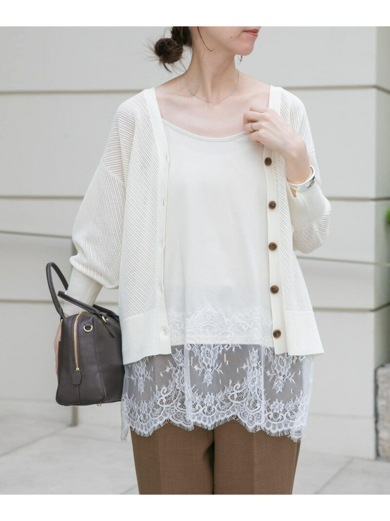 【SALE／5%OFF】ヘムレースキャミソール URBAN RESEARCH ITEMS アーバンリサーチアイテムズ トップス キャミソール ブラック ベージュ【RBA_E】[Rakuten Fashion]