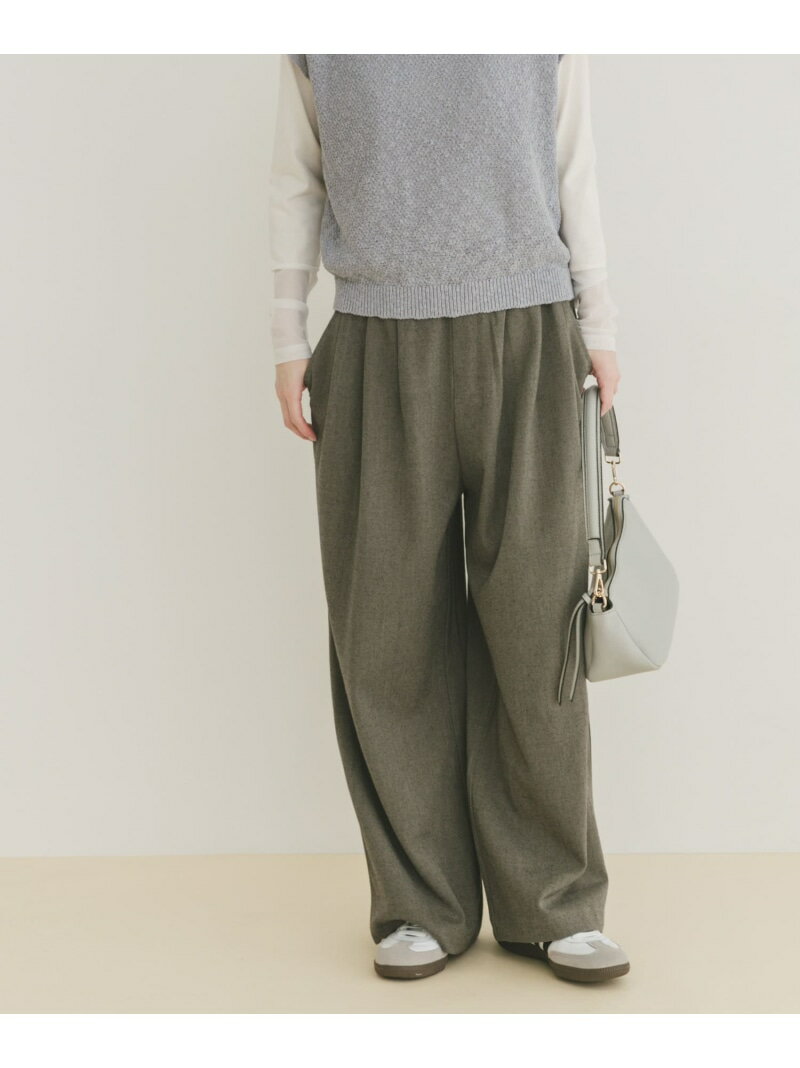 【SALE／40%OFF】ウールライクイージーパンツ URBAN RESEARCH ITEMS アーバンリサーチアイテムズ パンツ その他のパンツ ベージュ グレー【RBA_E】【送料無料】[Rakuten Fashion]