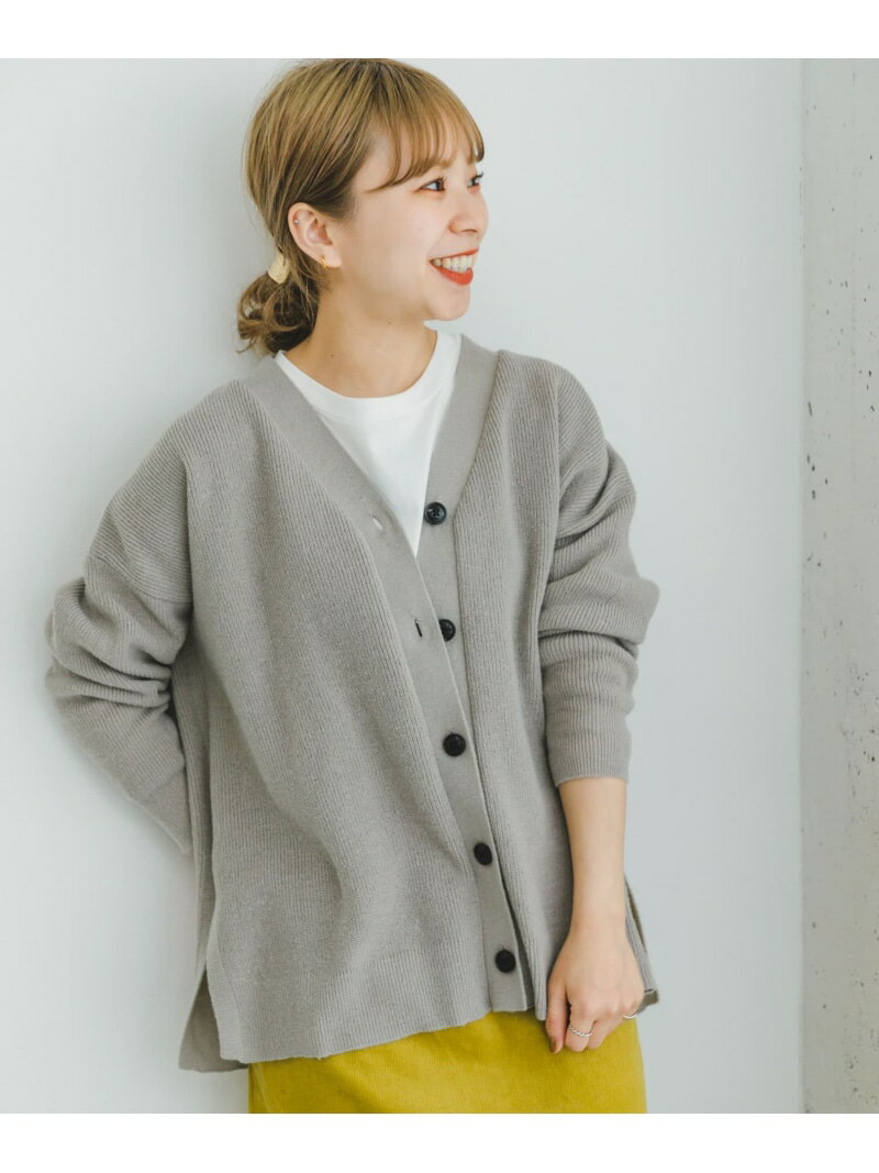 【SALE／72%OFF】Vネックルーズカーディガン URBAN RESEARCH ITEMS アーバンリサーチアイテムズ トップス カーディガン グレー ブラウン ピンク【RBA_E】[Rakuten Fashion]のサムネイル