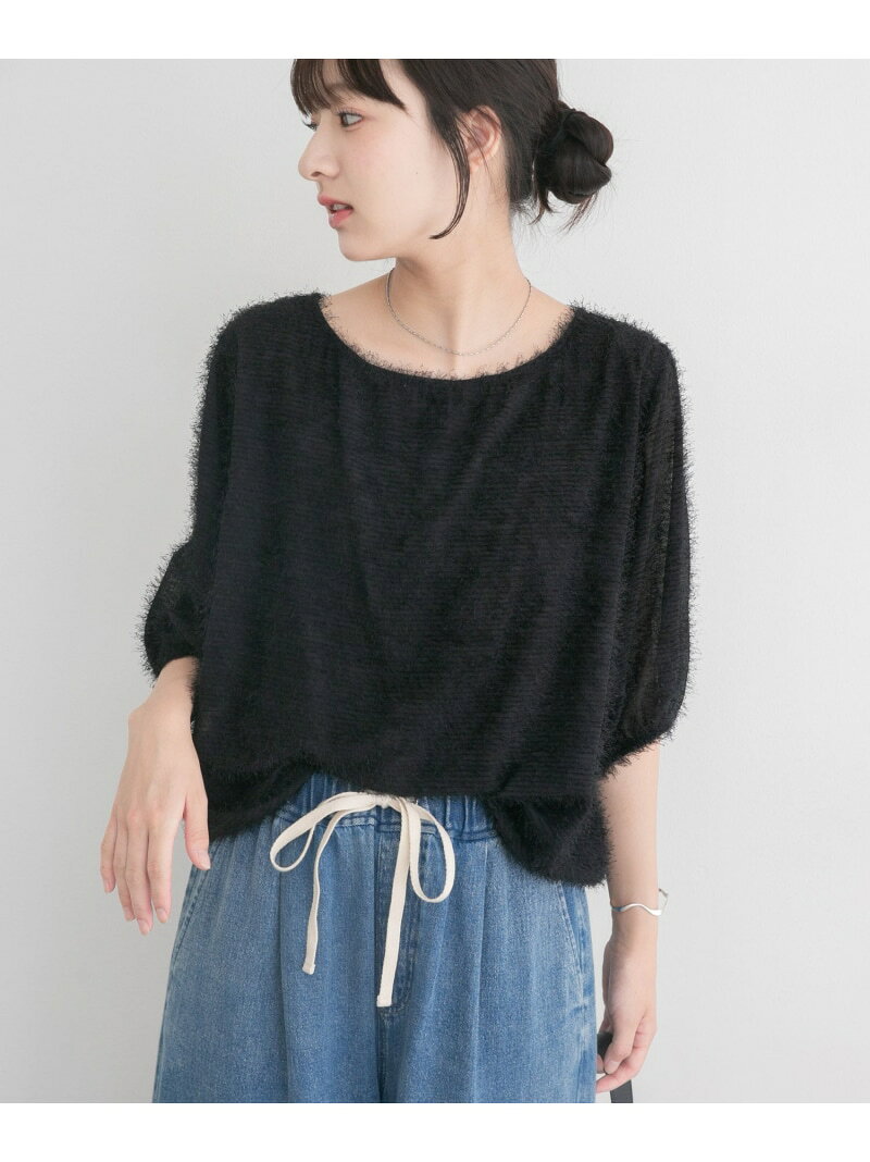 【SALE／50%OFF】フェザージャガードプルオーバー URBAN RESEARCH ITEMS アーバンリサーチアイテムズ トップス シャツ・ブラウス ブラック ホワイト【RBA_E】[Rakuten Fashion] ur-items-10007024 ITEMS URBAN RESEARCH サンプル画像3
