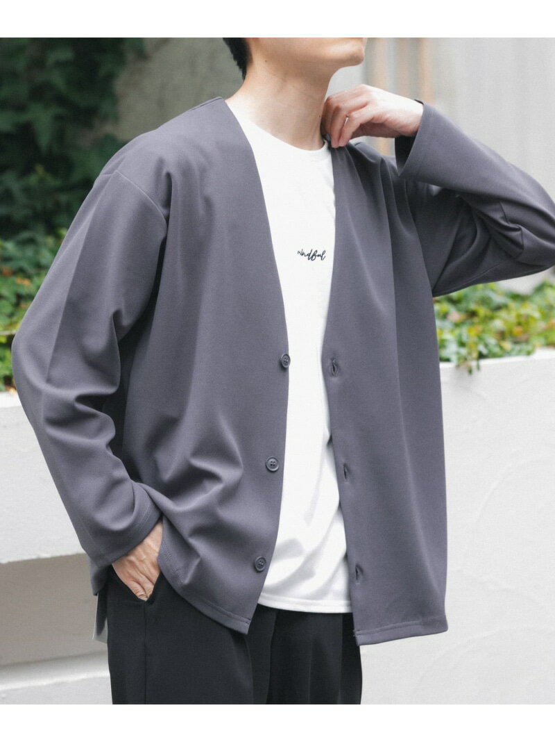 UVカット梨地カーディガン+刺繍Tシャツセット(楽着シリーズ) URBAN RESEARCH ITEMS アーバンリサーチアイテムズ トップス カーディガン ブラック ブルー ベージュ グレー【送料無料】[Rakuten Fashion]