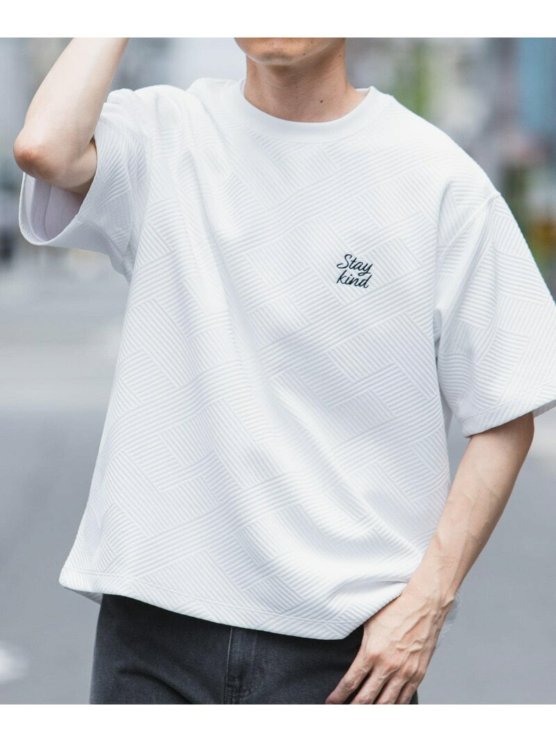 刺繍ジャカードクールタッチ半袖トップス URBAN RESEARCH ITEMS