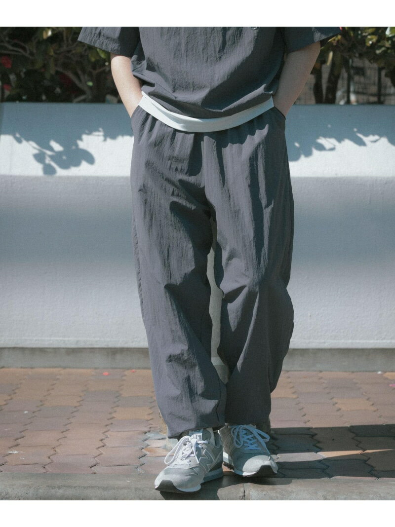 『接触冷感/撥水/イージーケア/UVカット』タスランナイロンイージージョグパンツ URBAN RESEARCH ITEMS アーバンリサーチアイテムズ パンツ その他のパンツ ブラック ベージュ グレー【先行予約】*【送料無料】[Rakuten Fashion]