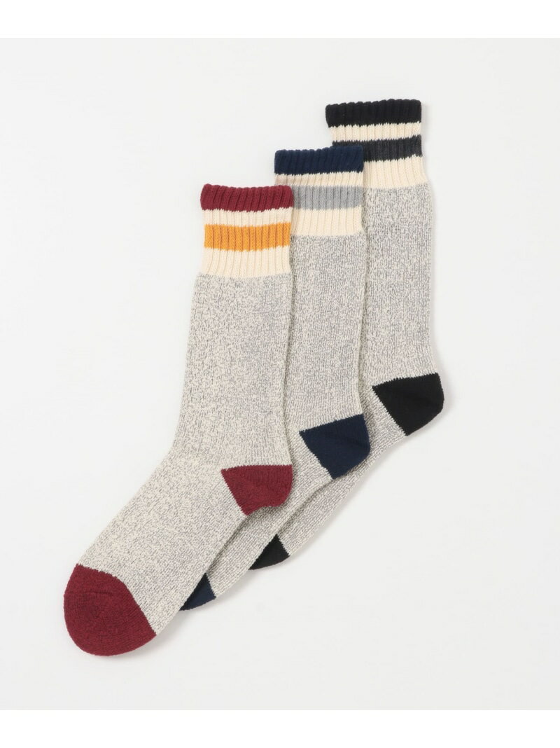 Healthknit フルパイル2Line ソックス 3P URBAN RESEARCH ITEMS アーバンリサーチアイテムズ 靴下・レ..