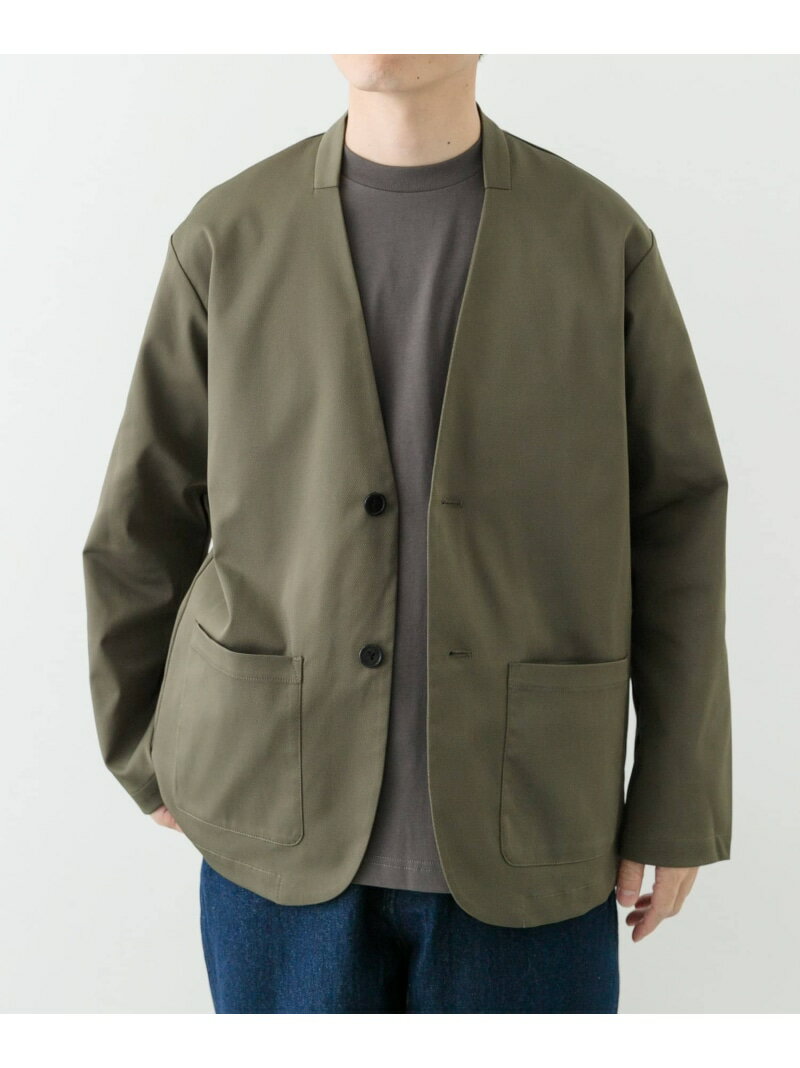 【SALE／44%OFF】『セットアップ対応』マシンウォッシャブルピケノーラペルジャケット URBAN RESEARCH ITEMS アーバンリサーチアイテムズ ジャケット・アウター テーラードジャケット・ブレザー ブラック ネイビー【RBA_E】【送料無料】[Rakuten Fashion]