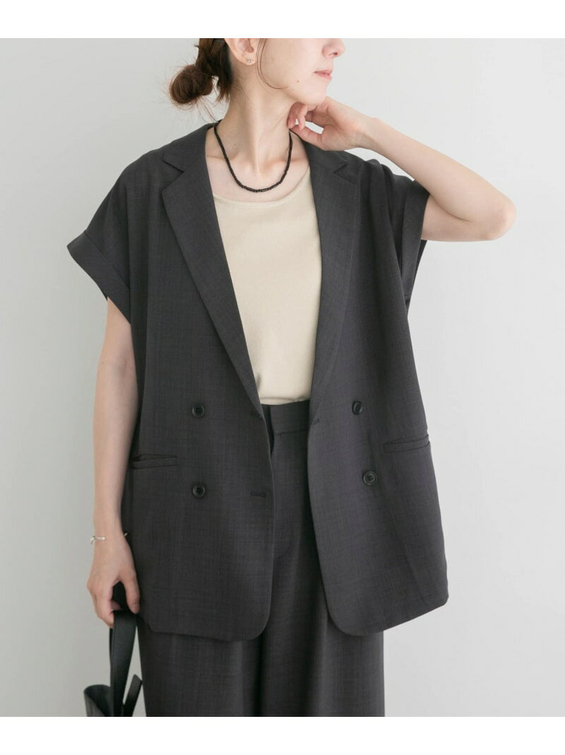 SMOOTH LINEN TOUCH ジレ URBAN RESEARCH ITEMS アーバンリサーチアイテムズ ジャケット・アウター ダウンジャケット・ダウンベスト グレー ベージュ ブラウン【先行予約】*【送料無料】[Rakuten Fashion]