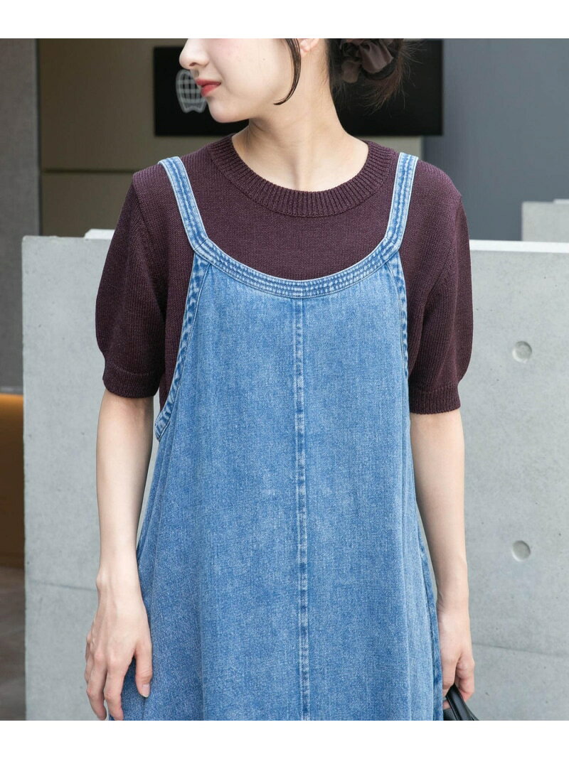 ペーパータッチハンソデニット URBAN RESEARCH ITEMS アーバンリサーチアイテムズ トップス ニット レッド ベージュ ブラウン【先行予約】*【送料無料】[Rakuten Fashion]