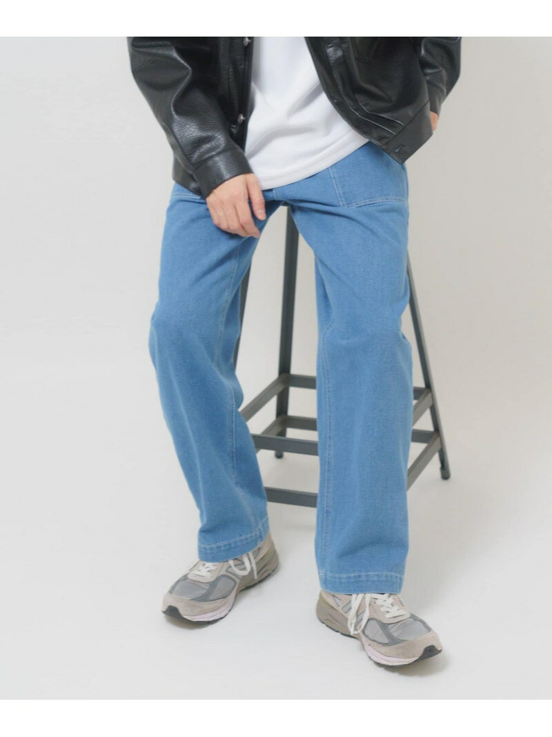 【SALE／50%OFF】デニム ベイカーパンツ URBAN RESEARCH ITEMS アーバンリサーチアイテムズ パンツ ジーンズ・デニムパンツ ブラック ネイビー ブルー【RBA_E】【送料無料】[Rakuten Fashion]