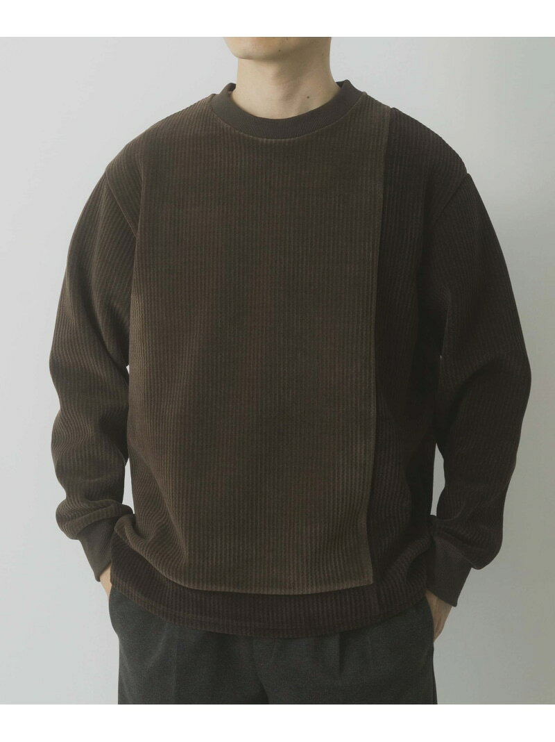 【SALE／20%OFF】バイカラー切替 クルーネックTops URBAN RESEARCH ITEMS アーバンリサーチアイテムズ トップス カットソー・Tシャツ ベージュ ブラック ホワイト【RBA_E】【送料無料】[Rakuten Fashion]