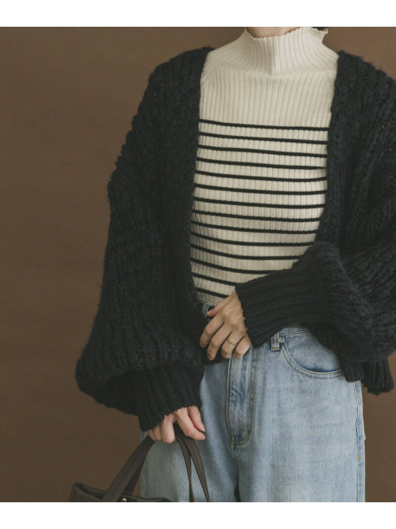 【SALE／60%OFF】ウールミックスボリュームカーディガン URBAN RESEARCH ITEMS アーバンリサーチアイテムズ トップス カーディガン ネイビー【RBA_E】【送料無料】[Rakuten Fashion] ur-items-10006703 ITEMS URBAN RESEARCH サンプル画像2
