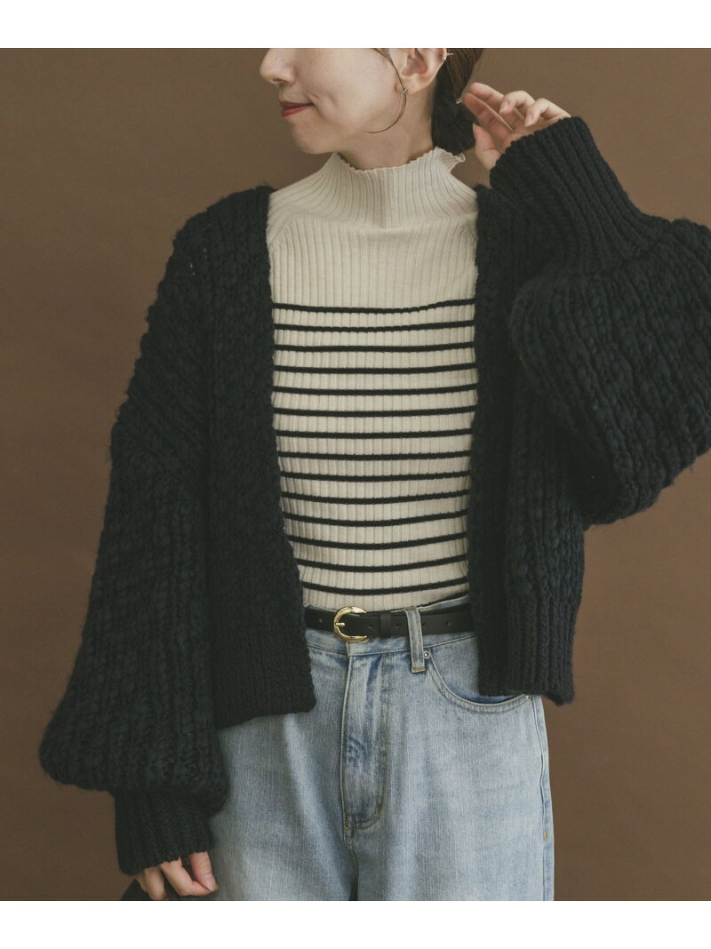 【SALE／60%OFF】ウールミックスボリュームカーディガン URBAN RESEARCH ITEMS アーバンリサーチアイテムズ トップス カーディガン ネイビー【RBA_E】【送料無料】[Rakuten Fashion] ur-items-10006703 ITEMS URBAN RESEARCH サンプル画像3