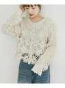 【SALE/33%OFF】フラワーモチーフニットカーディガン URBAN RESEARCH ITEMS アーバンリサーチアイテムズ トップス カーディガン ベー...