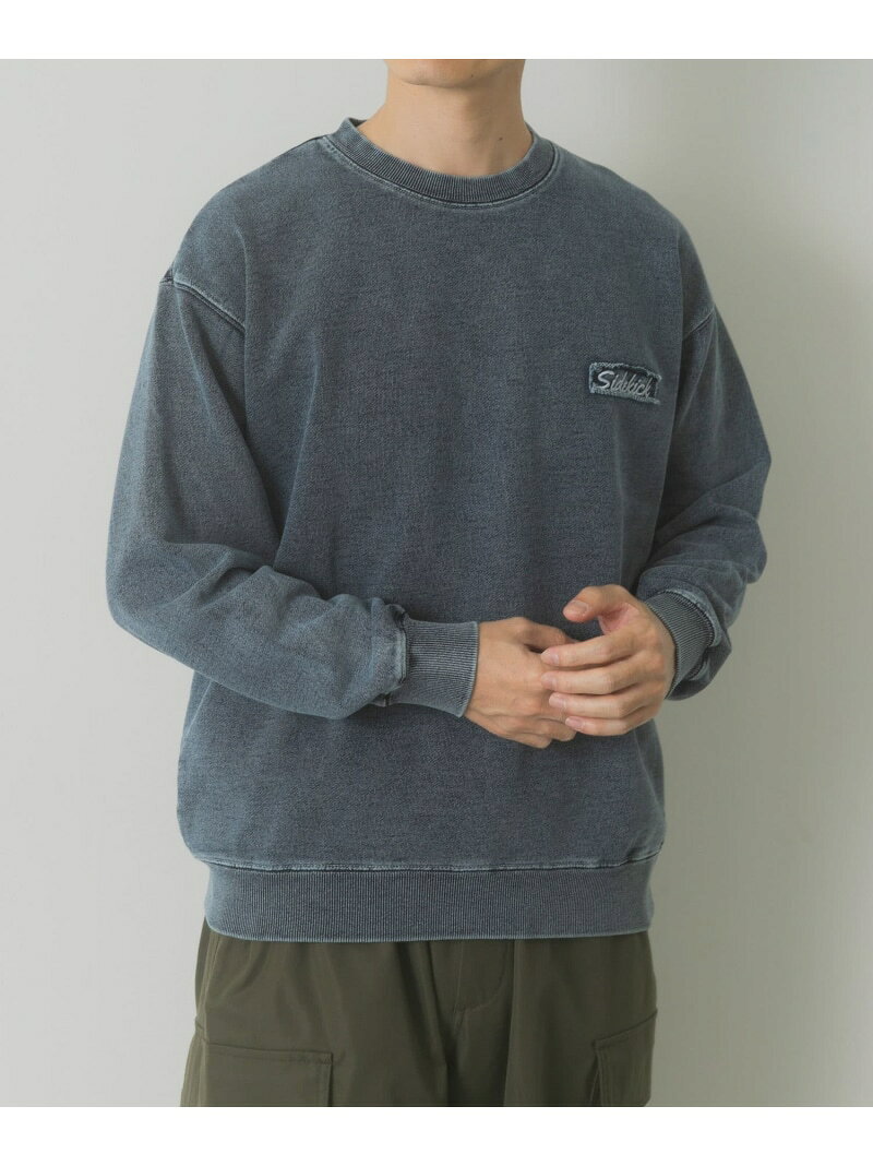 Collaboration - 【SALE／40%OFF】ワンポイント刺繍スウェットデニムトップス URBAN RESEARCH ITEMS アーバンリサーチアイテムズ トップス スウェット・トレーナー ブラック ネイビー【RBA_E】[Rakuten Fashion]