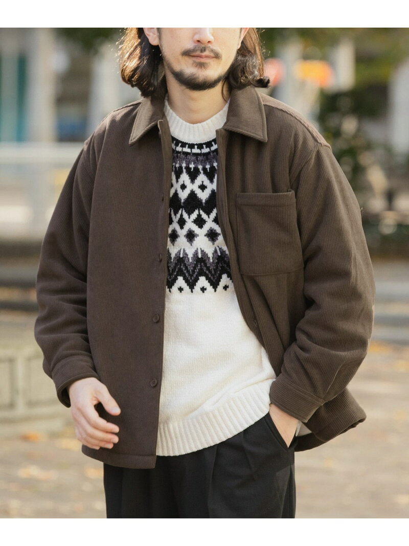 【SALE／20%OFF】裏フリースボンディングコーデュロイジャケット URBAN RESEARCH ITEMS アーバンリサーチアイテムズ ジャケット・アウター その他のジャケット・アウター ブラウン ブラック ベージュ【RBA_E】【送料無料】[Rakuten Fashion]