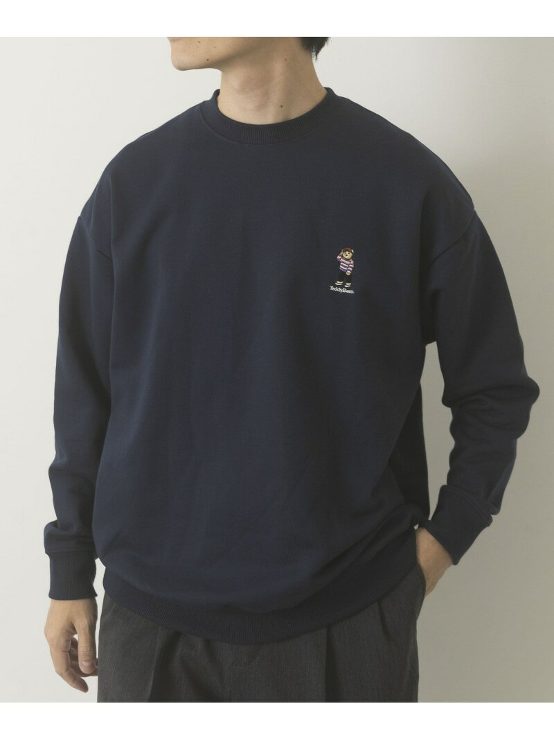 【SALE／30%OFF】TeddyBear ワンポイント スウェット URBAN RESEARCH ITEMS アーバンリサーチアイテムズ トップス スウェット・トレーナー グリーン ネイビー【RBA_E】【送料無料】[Rakuten Fashion] 3